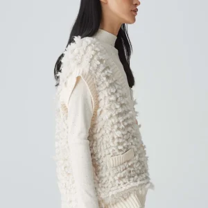OPUS Strickweste Deluda Weiß Online Bestellen^Damen Strick | Blazer / Westen