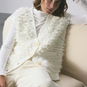 OPUS Strickweste Deluda Weiß Online Bestellen^Damen Strick | Blazer / Westen