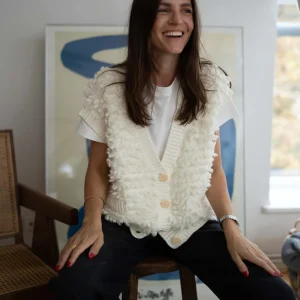 OPUS Strickweste Deluda Weiß Online Bestellen^Damen Strick | Blazer / Westen
