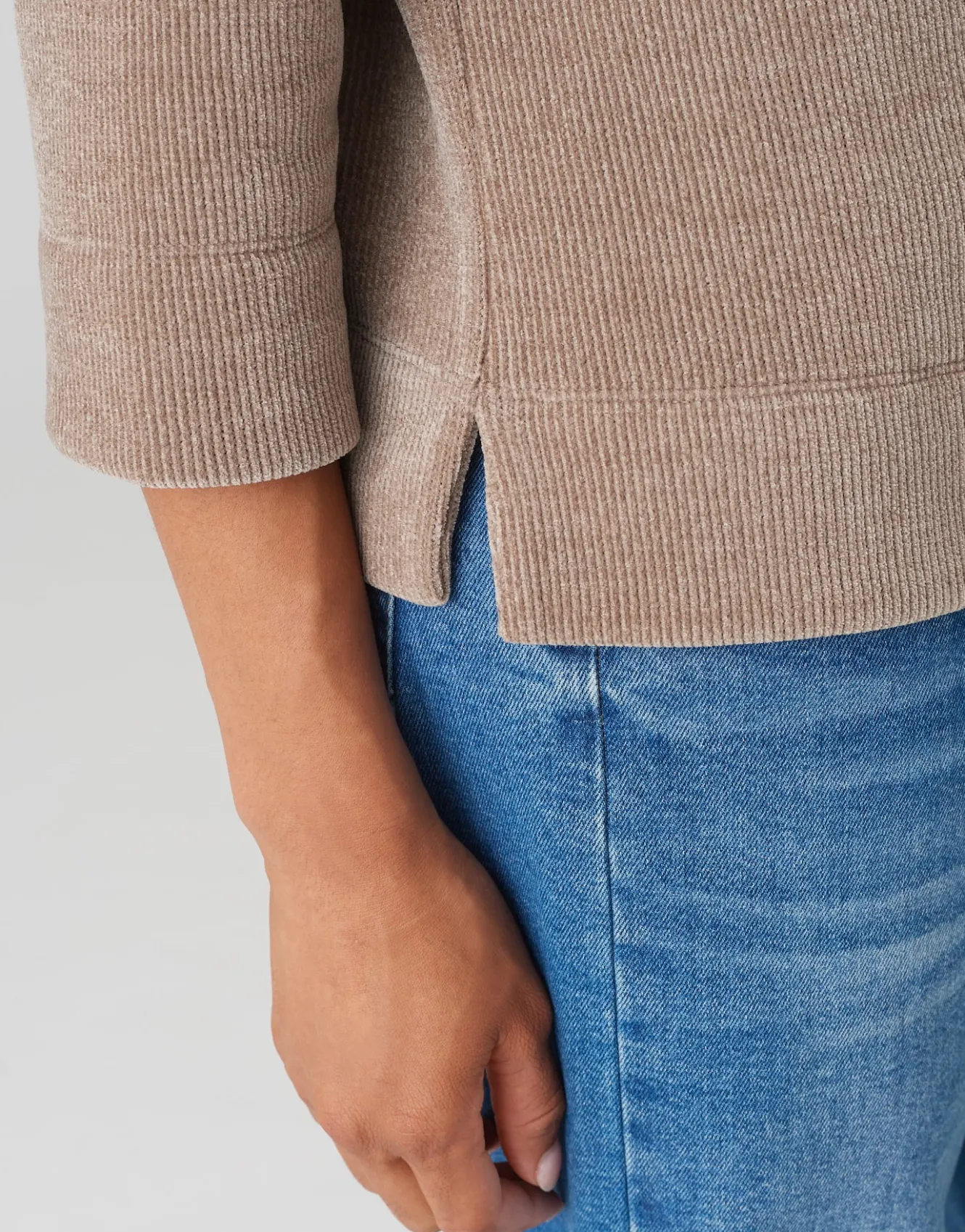 sweater_gelvet_braun_online_bestellen_3.webp OPUS Sweater Gelvet Braun Online Bestellen^Damen Sweat