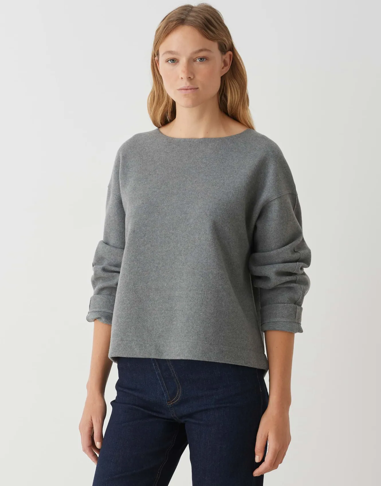 sweater_gudila_grau_online_bestellen_1.webp OPUS Sweater Gudila Grau Online Bestellen^Damen Sweat