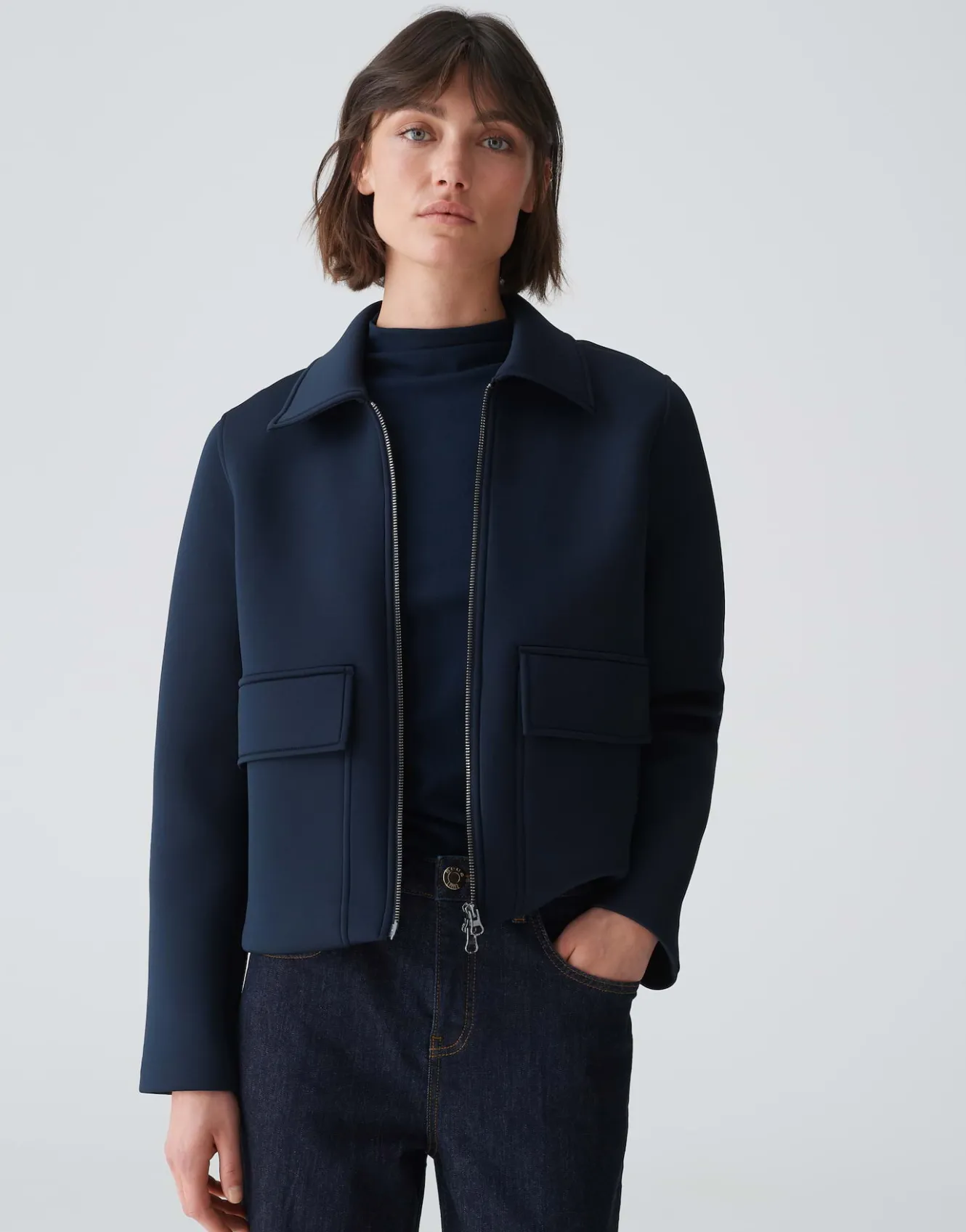 sweatjacke_gidal_blau_online_bestellen_1.webp OPUS Sweatjacke Gidal Blau Online Bestellen^Damen Sweat