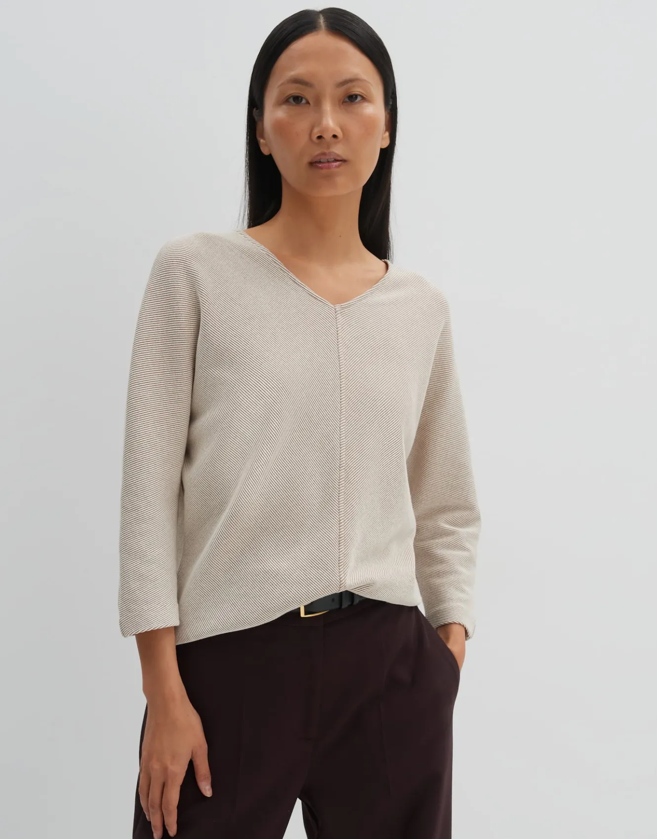 vshirt_kayoma_beige_online_bestellen_1.webp OPUS V-Shirt Kayoma Beige Online Bestellen^Damen Shirts
