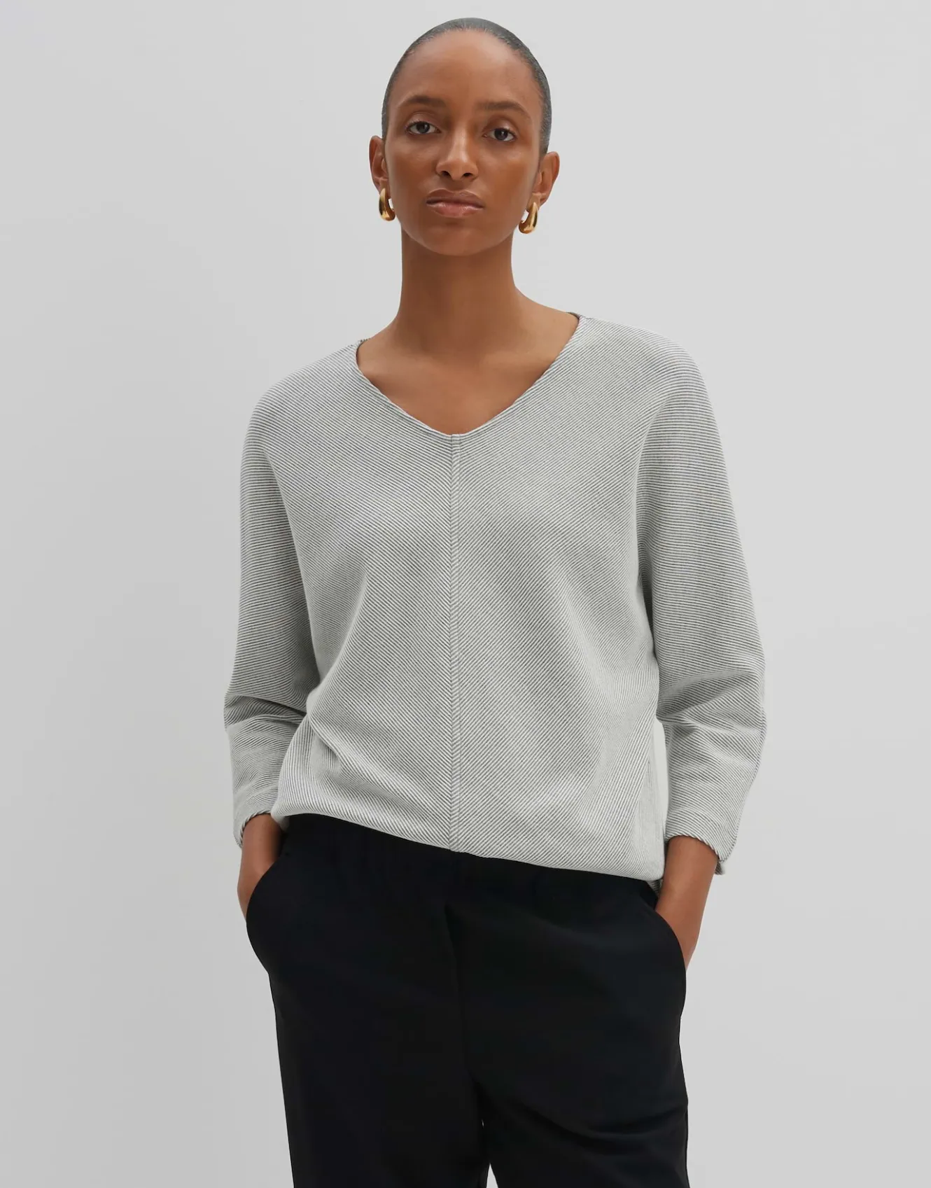 vshirt_kayoma_grau_online_bestellen_1.webp OPUS V-Shirt Kayoma Grau Online Bestellen^Damen Shirts