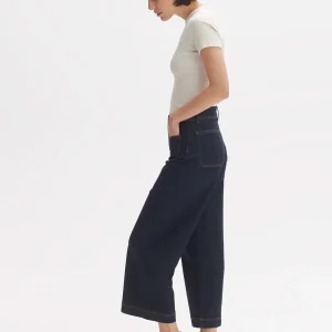 OPUS Wide Cropped Jeans Macona Blue Blau Online Bestellen^Damen Jeans
