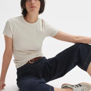 OPUS Wide Cropped Jeans Macona Blue Blau Online Bestellen^Damen Jeans