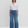 OPUS Wide Leg Jeans Cellma Palazzo Blau Online Bestellen^Damen Jeans