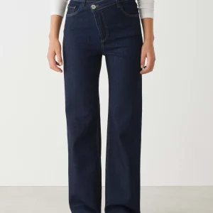 OPUS Wide Leg Jeans Marli Crisscross Blau Online Bestellen^Damen Jeans
