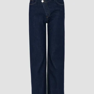 OPUS Wide Leg Jeans Marli Crisscross Blau Online Bestellen^Damen Jeans