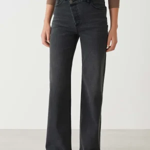 OPUS Wide Leg Jeans Marli Crisscross Grau Online Bestellen^Damen Jeans