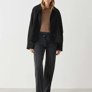 OPUS Wide Leg Jeans Marli Crisscross Grau Online Bestellen^Damen Jeans