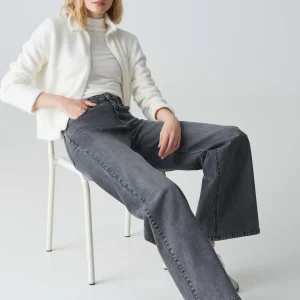 OPUS Wide Leg Jeans Marli Palazzo Grau Online Bestellen^Damen Jeans