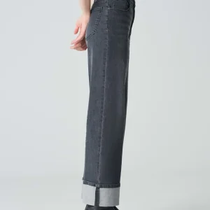 OPUS Wide Leg Jeans Marli Turn Up Grau Online Bestellen^Damen Jeans