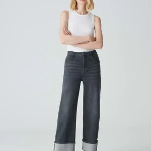 OPUS Wide Leg Jeans Marli Turn Up Grau Online Bestellen^Damen Jeans